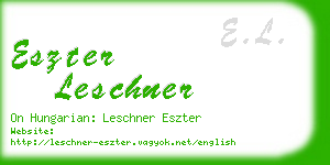 eszter leschner business card